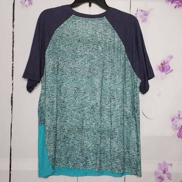 San Francisco Work Shirts Speckle Color Block Button Tee XL - Picture 2 of 6